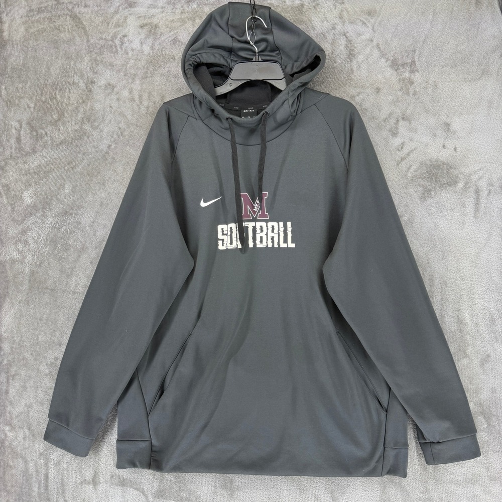 Mt. SAC Nike Hoodie Mens 2XL Grey CN9473-060 Softball EUC